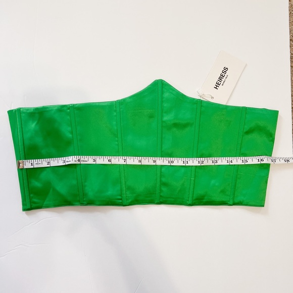 Heiress Beverly Hills Dresses Corset Slip crop top satin green - Picture 9 of 14